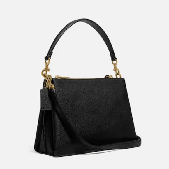 Coach Double Zip Shoulder Crossbody Bag Black - Picture 5 of 16